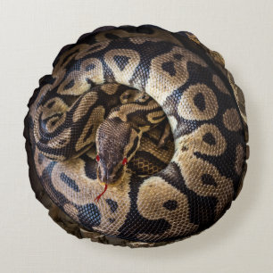 Cojín Redondo La divertida serpiente de Python Prank