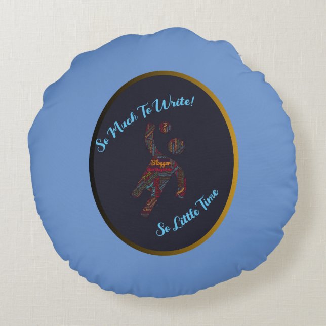 Cojín Redondo "La elección de palabras importa" (Reverso)