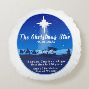 Cojín Redondo La estrella de los Navidades