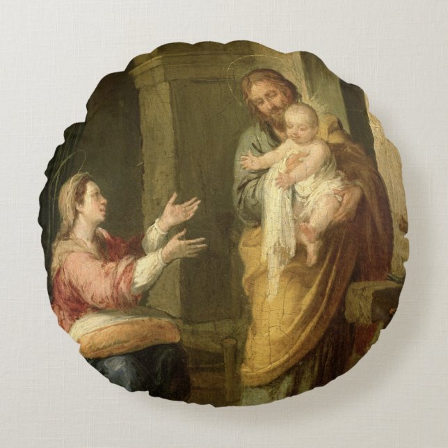 Cojín Redondo La familia santa, c.1660-70 (Anverso)