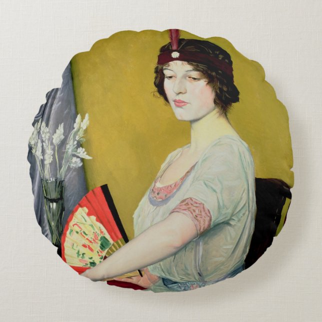 Cojín Redondo La Fan japonesa, 1914 (Anverso)