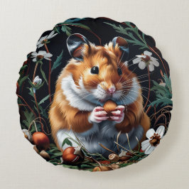 Cojín Redondo La fiesta de otoño de Hamster