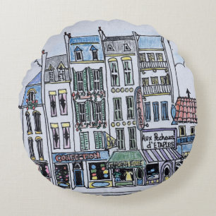Cojín Redondo La gran calle  Boulogne-Sur-Mer, Francia