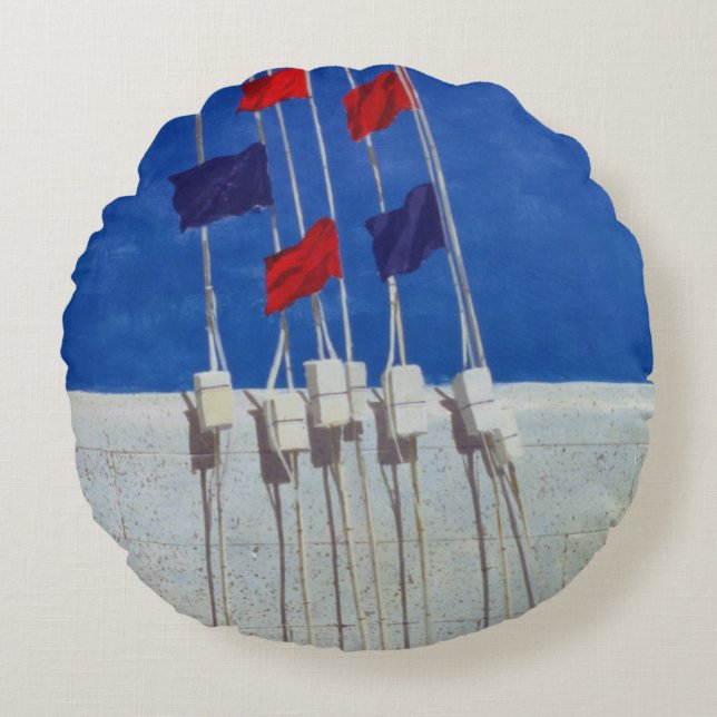 Cojín Redondo La langosta Buoys los años 90 (Anverso)