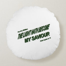 Cojín Redondo La luz se convierte en mi salvador - verde