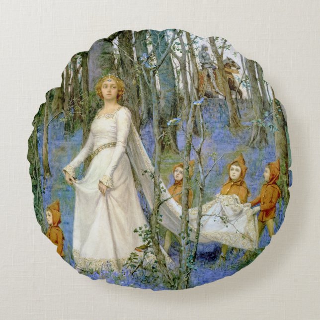 Cojín Redondo La madera de hadas (Anverso)