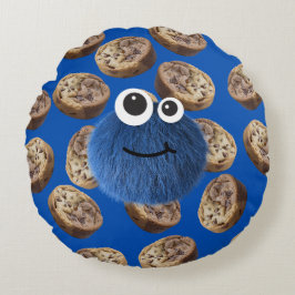 Cojín Redondo La mami es el pequeño monstruo de la galleta