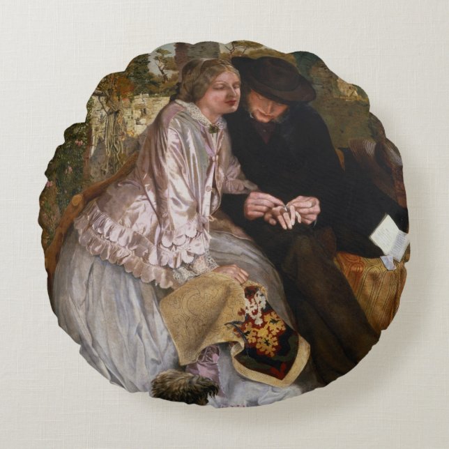 Cojín Redondo La medida para el anillo de bodas, 1855 (Anverso)