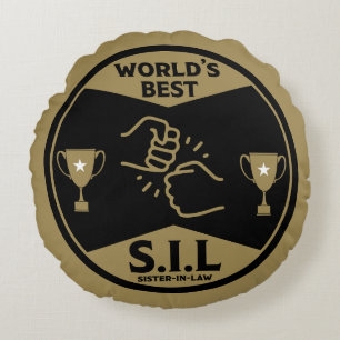 Cojín Redondo La mejor cuñada del mundo