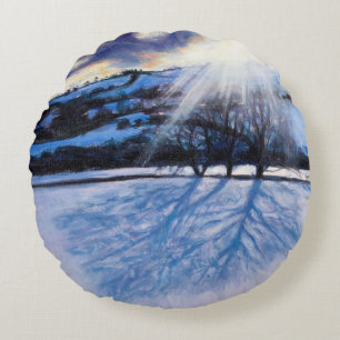Cojín Redondo La nieve sombrea 2009