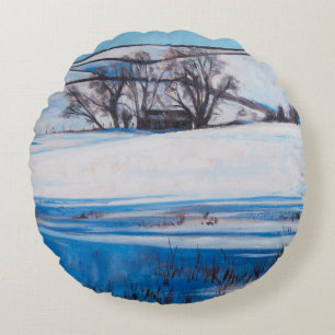 Cojín Redondo La nieve sombrea 2010