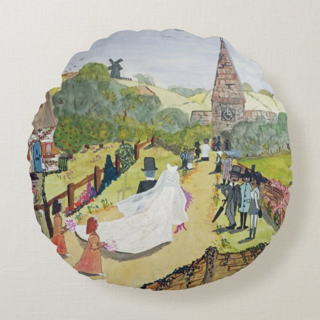 Cojín Redondo La pareja feliz (Anverso)