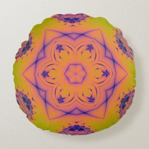 Cojín Redondo La playa del atardecer en alto contraste con Mande