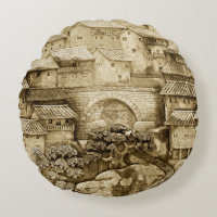 La reliquia de las viejas ciudades chinas en el ar