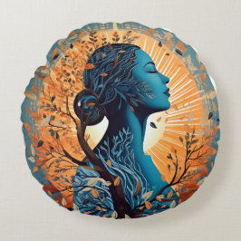 Cojín Redondo La respiración - La esencia de la vida