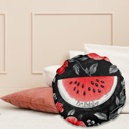 Cojín Redondo La sandía de Palestina libre