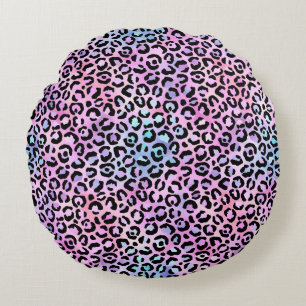 Cojín Redondo La Serie Leopardo Irisado Diseño 4