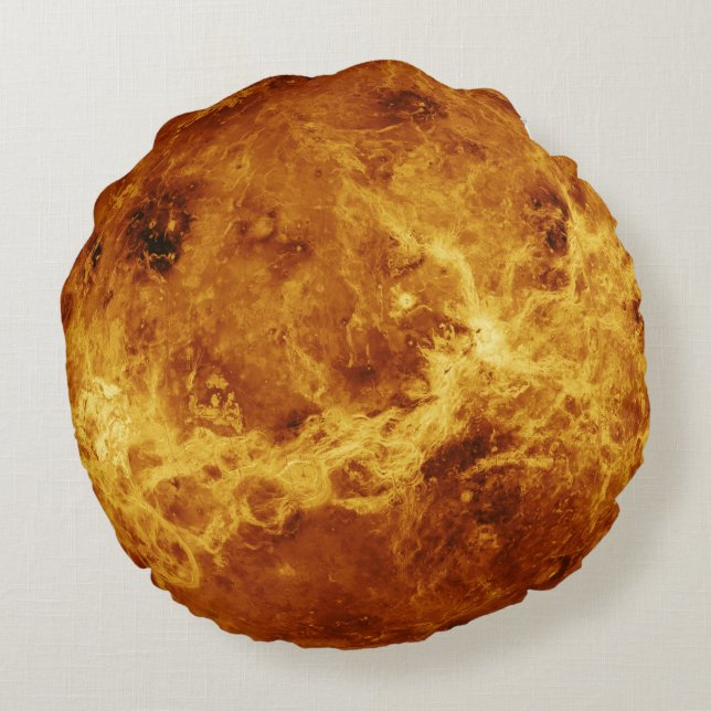 Cojín Redondo La superficie de Venus (Reverso)