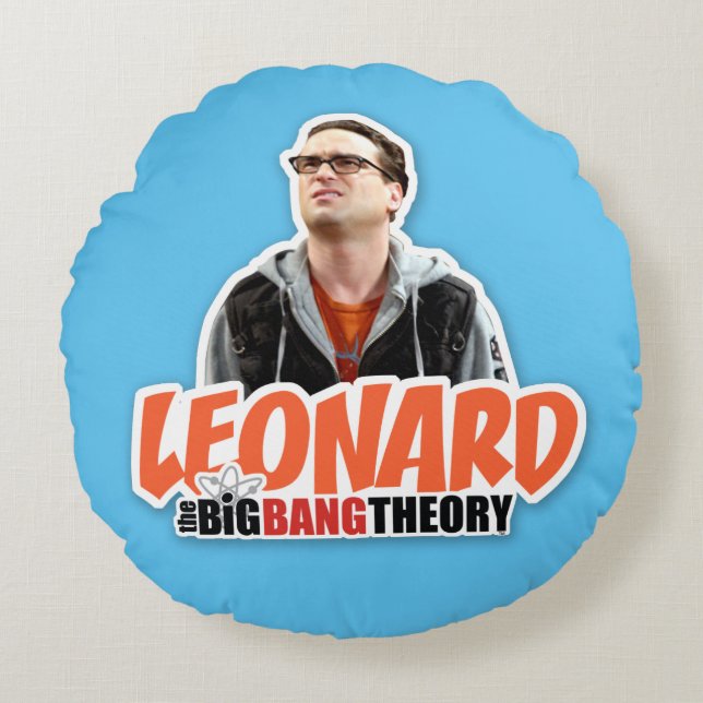 Cojín Redondo La teoría del Big Bang | Leonard (Anverso)