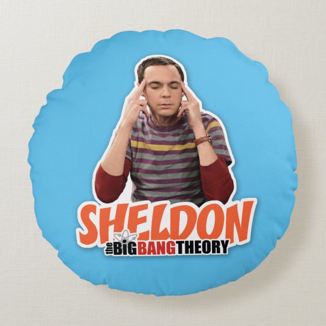 Cojín Redondo La teoría del Big Bang | Sheldon (Anverso)