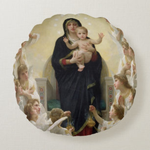 Cojín Redondo La Virgen con Angels, 1900 2