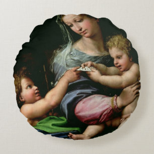 Cojín Redondo La Virgen del color de rosa, c.1518