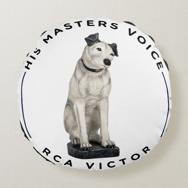 Cojín Redondo La voz de su maestro (Anverso)