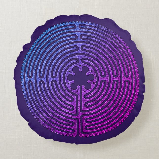 Cojín Redondo Laberinto (Anverso)