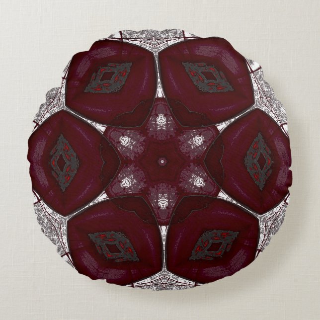 Cojín Redondo Labia Fluer Prem Mandal (Anverso)