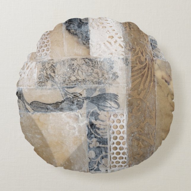 Cojín Redondo Lace Collage I (Anverso)