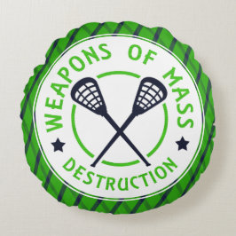 Cojín Redondo Lacrosse Armas de Destrucción Masiva Ronda Pillow