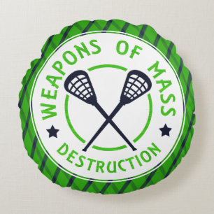 Cojín Redondo Lacrosse Armas de Destrucción Masiva Ronda Pillow