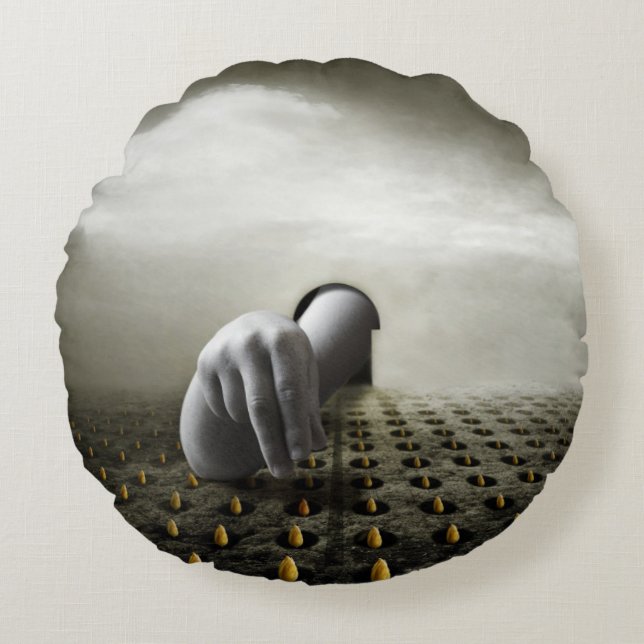 Cojín Redondo Ladrón 2013 del tulipán (Anverso)