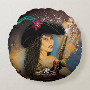 Cojín Redondo Lady Black Corsair