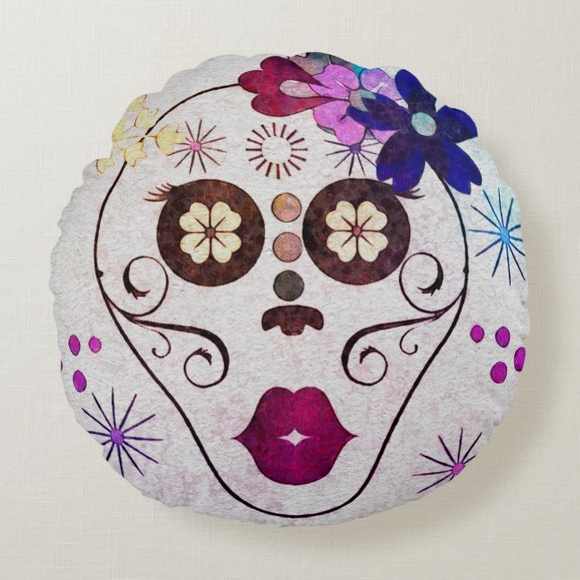 Cojín Redondo Lady Flor (Anverso)