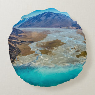 Cojín Redondo Lago Tekapo y Alpes del Sur, Nueva Zelandia