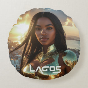 COJÍN REDONDO LAGOS - NIGERIA - SUPERHÉROE