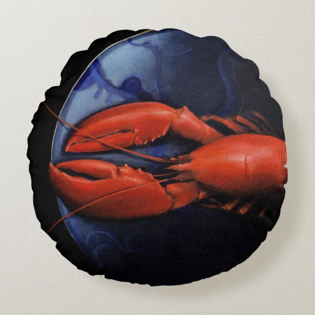 Cojín Redondo Langosta en la placa de Tiffany (Anverso)