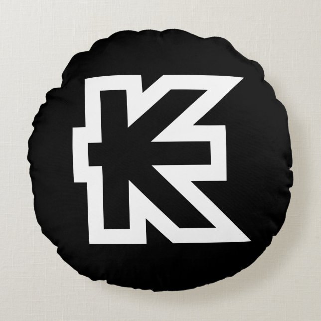 Cojín Redondo Laos Kip Lao/Rótulo de Dinero Laotiano (Anverso)