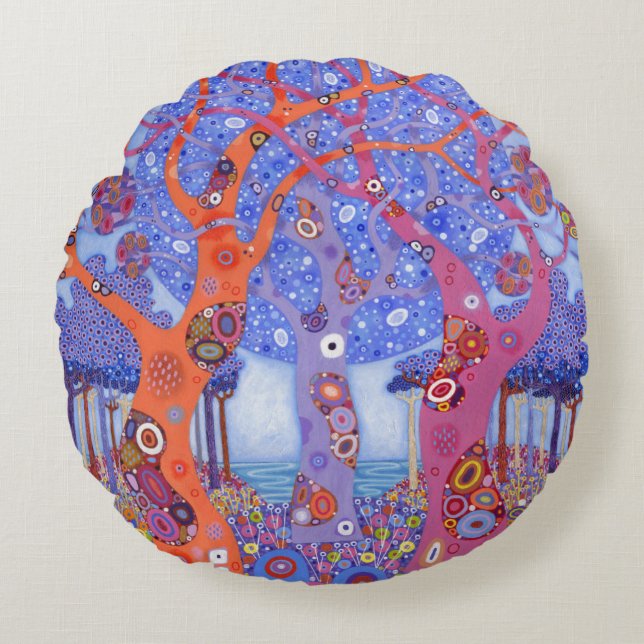 Cojín Redondo Las colinas agradables 2013 (Anverso)