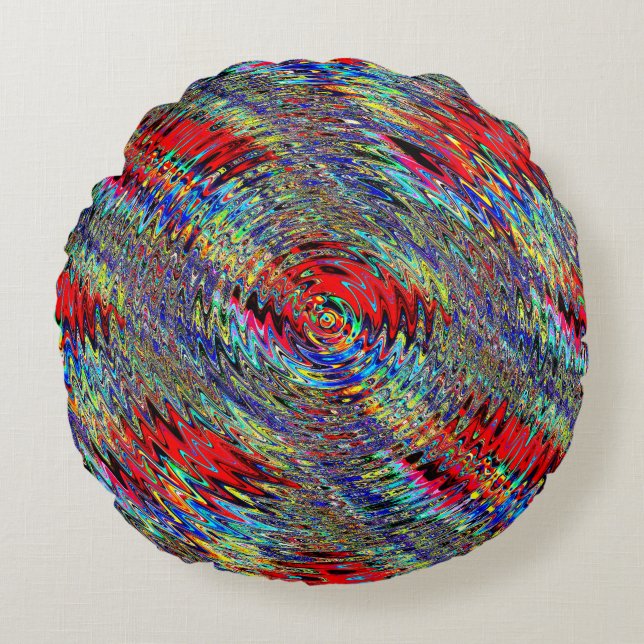 Cojín Redondo Las olas de agua..... (Anverso)