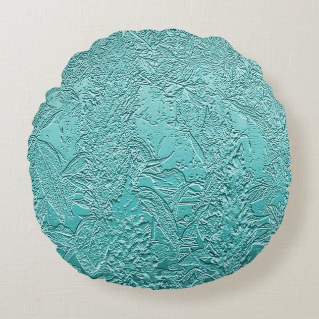 Cojín Redondo Las piscinas de agua del Caribe...... (Anverso)