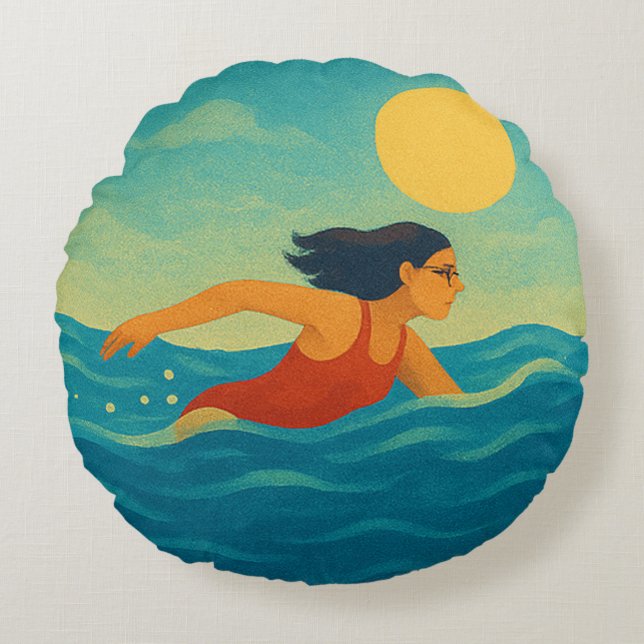 Cojín Redondo Las vacaciones son (Anverso)