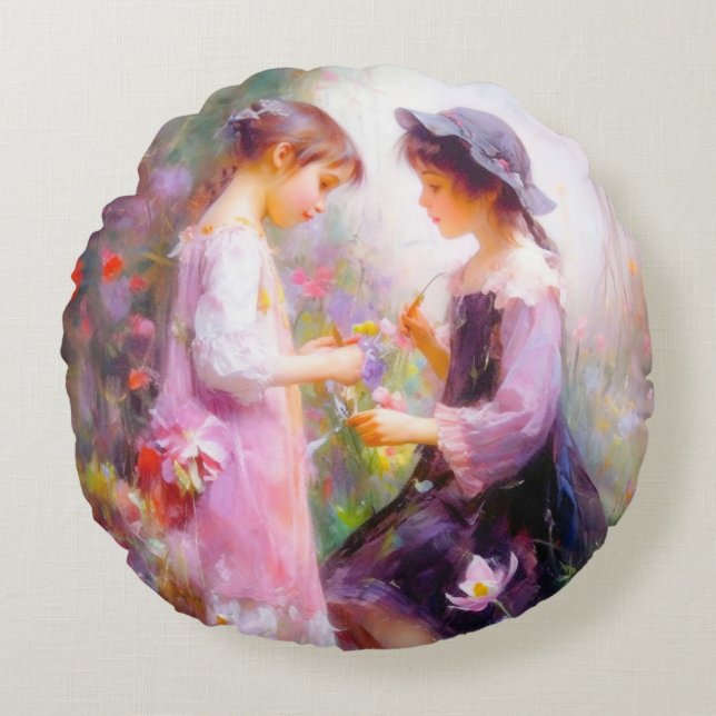 Cojín Redondo Lavanda  (Anverso)