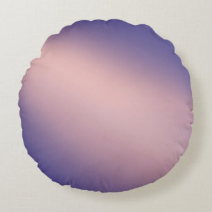 Cojín Redondo Lavanda y luz solar rosada monocroma