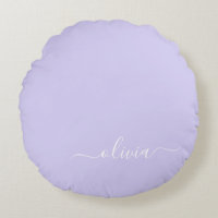 Lavender Purple Modern Script Girly Monograma Nomb