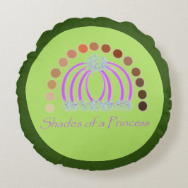 Cojín Redondo LavishlyOn Shades De Una Princesa Compuesta De Arc