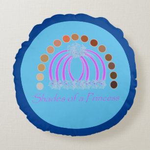 Cojín Redondo LavishlyOn Shades De Una Princesa Compuesta De Arc