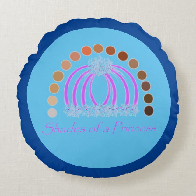 Cojín Redondo LavishlyOn Shades De Una Princesa Compuesta De Arc (Anverso)
