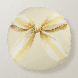 Cojín Redondo Lazo Amarillo Piña Colada